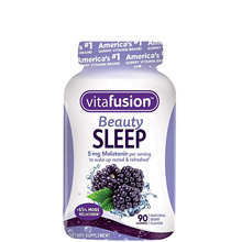 Kẹo dẻo hỗ trợ ngủ ngon Vitafusion Beauty Sleep Gummies vị mâm xôi 90 viên