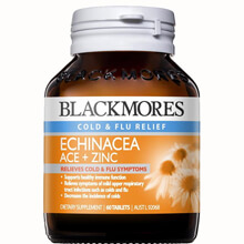 Thuốc hỗ trợ điều trị cảm cúm Blackmores Echinacea ACE + Zinc 60 viên của Úc