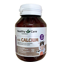 Viên nhai Healthy Care Calcium + Vitamin D3 Kids Chewable 60 viên Úc