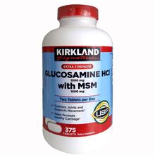 Viên Uống Bổ Khớp Glucosamine HCL 1500mg with MSM 1500mg Kirkland Mỹ 375 viên