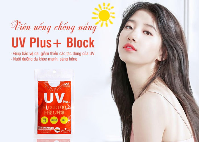 Viên Uống Chống Nắng UV Plus+ Block100 Nhật Bản