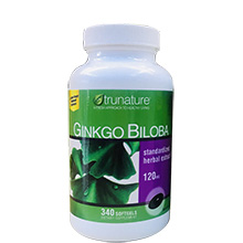 Viên uống Ginkgo Biloba 120mg With Vinpocetine Trunature Mỹ 340 viên - Bổ não, trị tiền đình, tăng trí nhớ