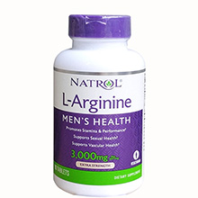 Viên uống tăng cường sinh lý nam giới Natrol L-Arginine 3000mg Mỹ 90 viên