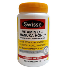 Viên uống tăng miễn dịch Vitamin C Manuka Honey Swisse Úc 120 viên nhai