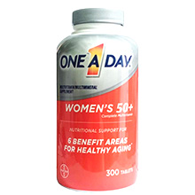 Vitamin One A Day Women's 50+ cho Nữ (trên 50 tuổi) Bayer của Mỹ 300 viên