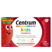 Vitamin tổng hợp cho trẻ em Centrum Kids Strawberry Úc (60 viên)